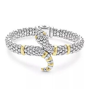 LAGOS 18K Yellow Gold & Sterling Silver Rare Wonders Caviar Bead Snake Bracelet